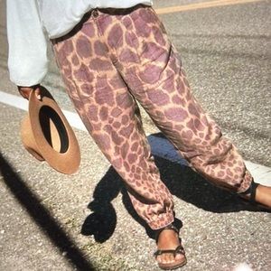 NWT Anthropologie Tamarind Giraffe Trouser Jogger